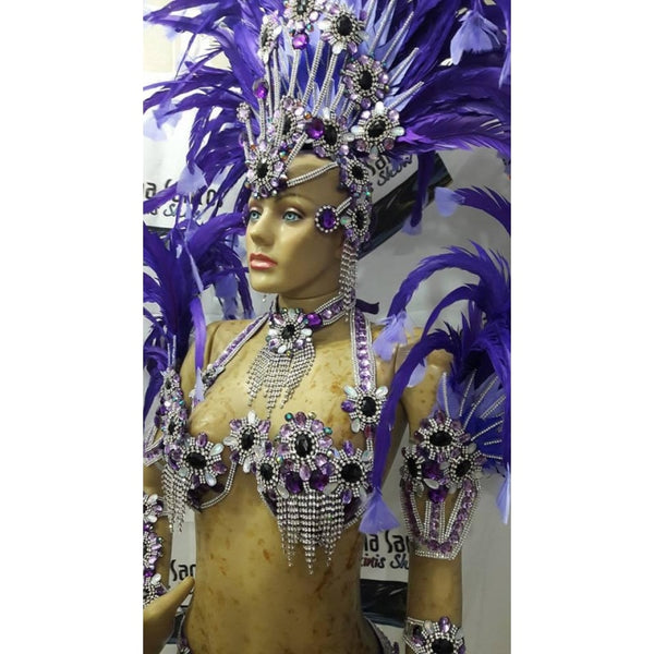 Purple Splendor Samba Complete 10 Piece Costume freeshipping -  BrazilCarnivalShop